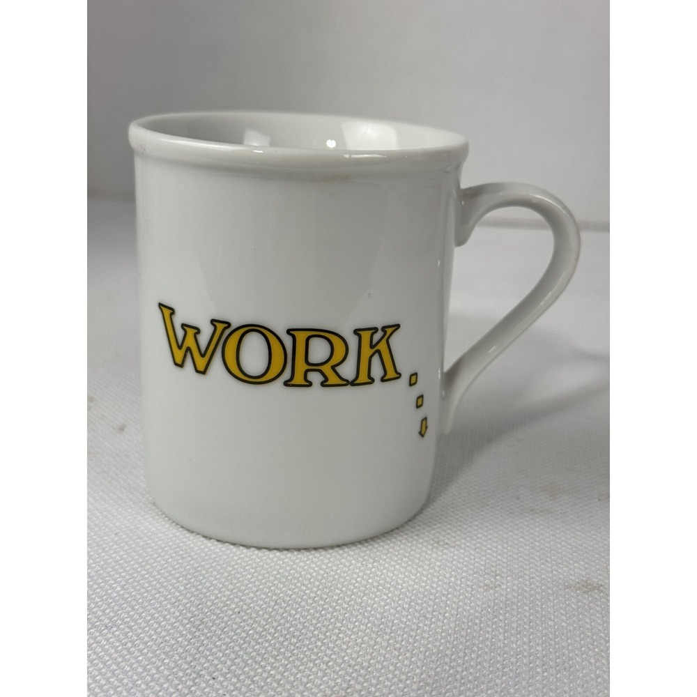 Vintage Funny Work Mugs Work Is A‎ Four Letter Word